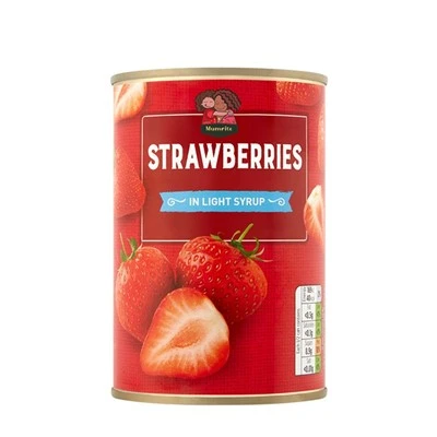 Erdbeeren in Sirup aus der Dose